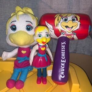 Chuck E Cheese Helen Henny Mascot Plush set